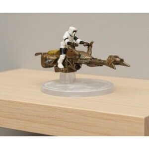 Hot Wheels x Star Wars Die Cast Speeder Bike w‎ Flight Stand